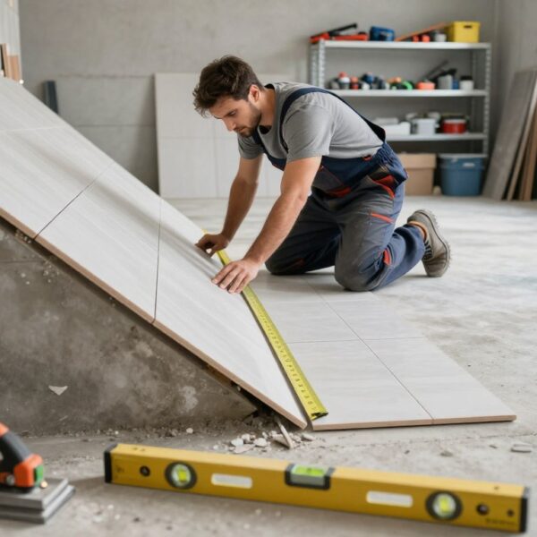 Jak kłaść płytki ze spadkiem w garażu, żeby woda nie zalegała na posadzce