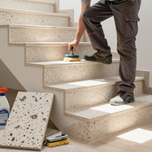 Jak odnowić schody z lastryko i przywrócić im estetyczny wygląd krok po kroku