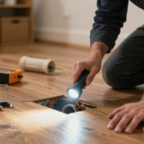 Jak znaleźć pękniętą rurę w podłodze